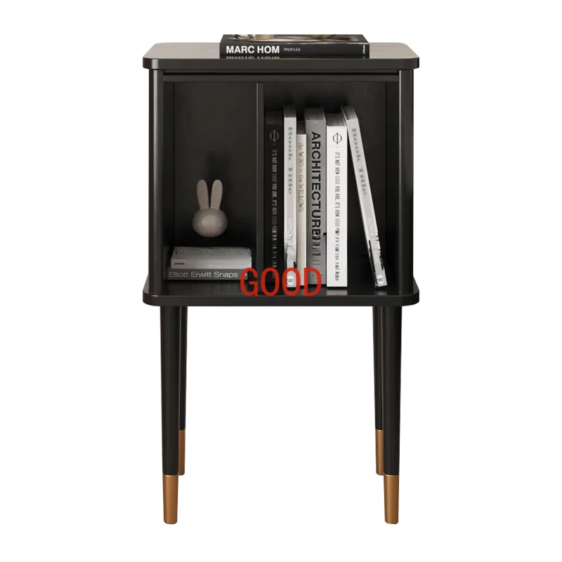 

French Style Solid Wood Bedside Cabinet Nordic Retro Bedside Table Bedroom Storage Mini Locker