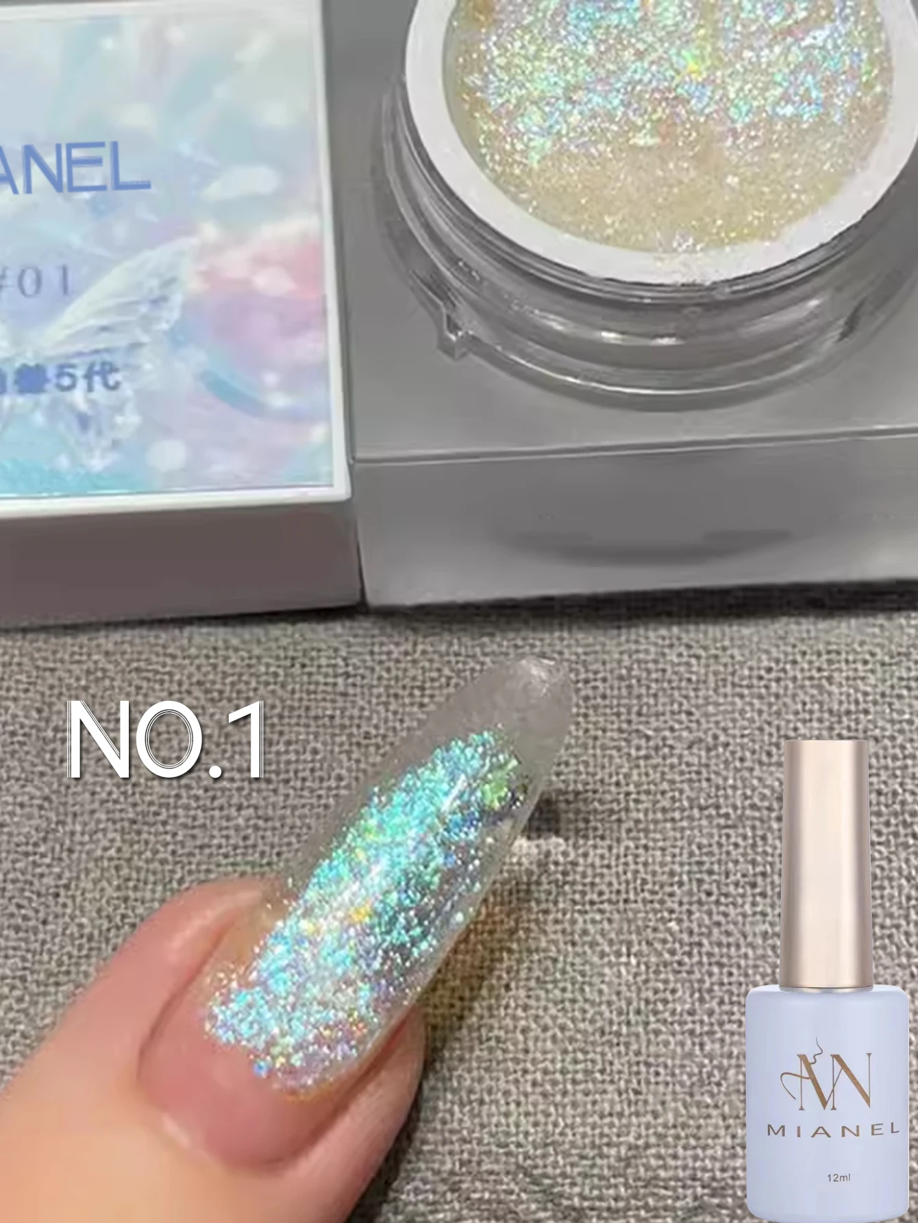 

MIANEL1-12 шт., набор 12 мл, гель-лак для ногтей «Русалка-единорог», перламутровый серебряный блестящий лак для ногтей, осенние ногти «Русалка»