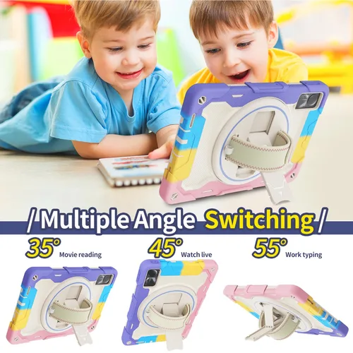 Imagen 2 del producto Funda para Redmi Pad SE 11 Redmi Pro12.1 Xiaomi 6S Pro 12,4 Funda para tableta con mango de soporte giratorio para Xiaomi Pad 5 6 11 ""Funda