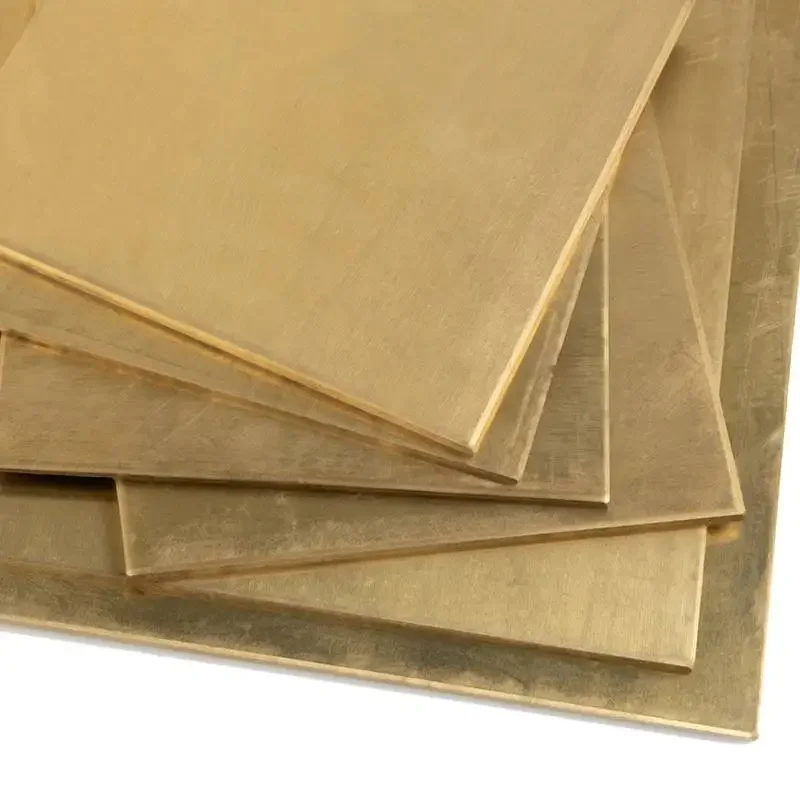 1-4pcs H62 Brass Sheet Plate Thickness 0.3mm 0.5mm 0.8mm Laser Cutting CNC Frame Model Mould DIY Pure Copper 100x100 100x200