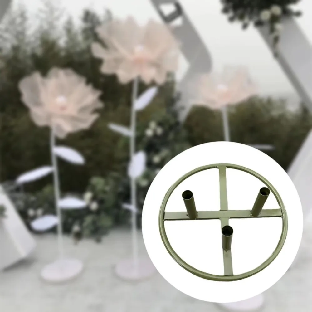 DIY Iron Flower Pole Display Stand Reusable Multifunction Giant Flower Base Floor Standing Metal Accessory Base