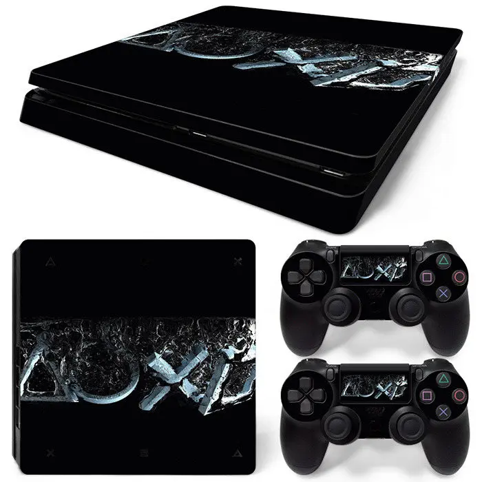 ملصق فينيل واقي لوحدة التحكم الرشيقة PS4 ، ملصق جلد ، تصميم هندسي ، وحدتين تحكم ، مجموعة كاملة