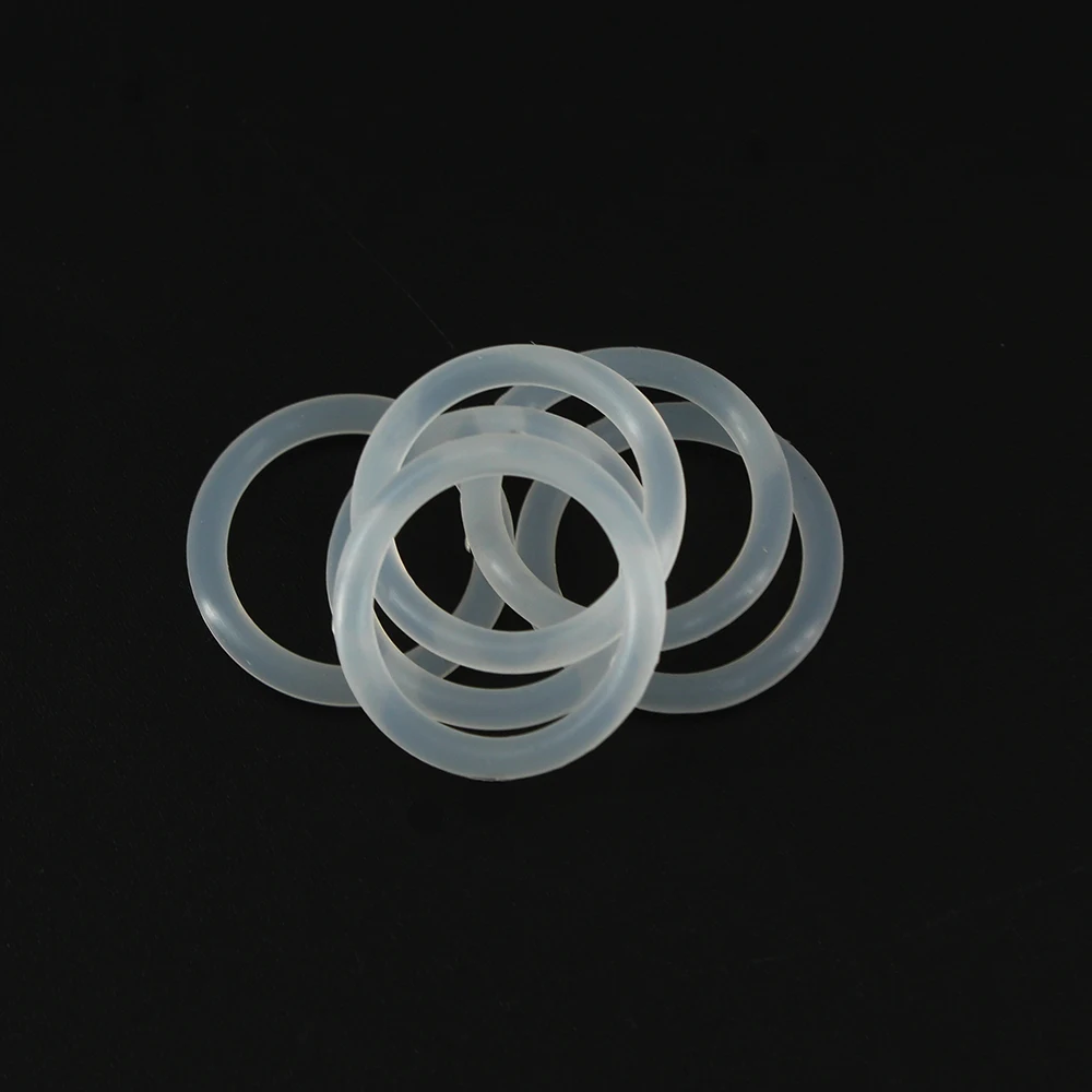 VMQ CS1.8/2.65mm Thickness White Silicone Rubber Seal O-Ring Elastic Sealing Gasket Gasket Used for Various Pipeline Maintenance
