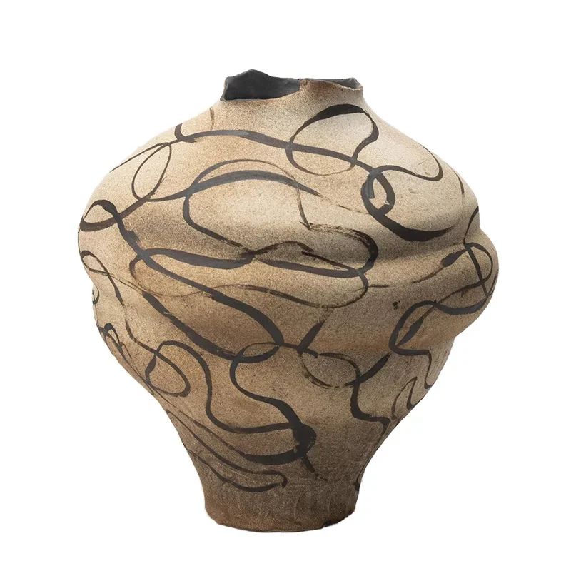 

Flower ware ceramic ornament soft decoration living room villa homestay desktop model room vase premium