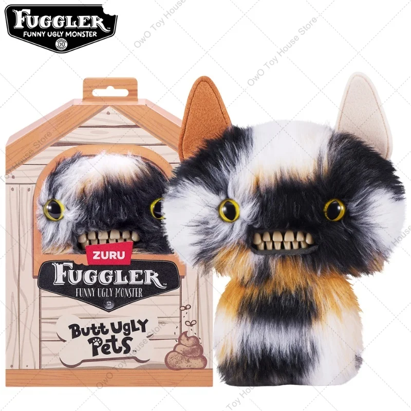 Original fugler dentes feios monstro bunda animais de estimação feios brinquedos de pelúcia kawaii fugglers cão gato dos desenhos animados animais de pelúcia peluche boneca presente
