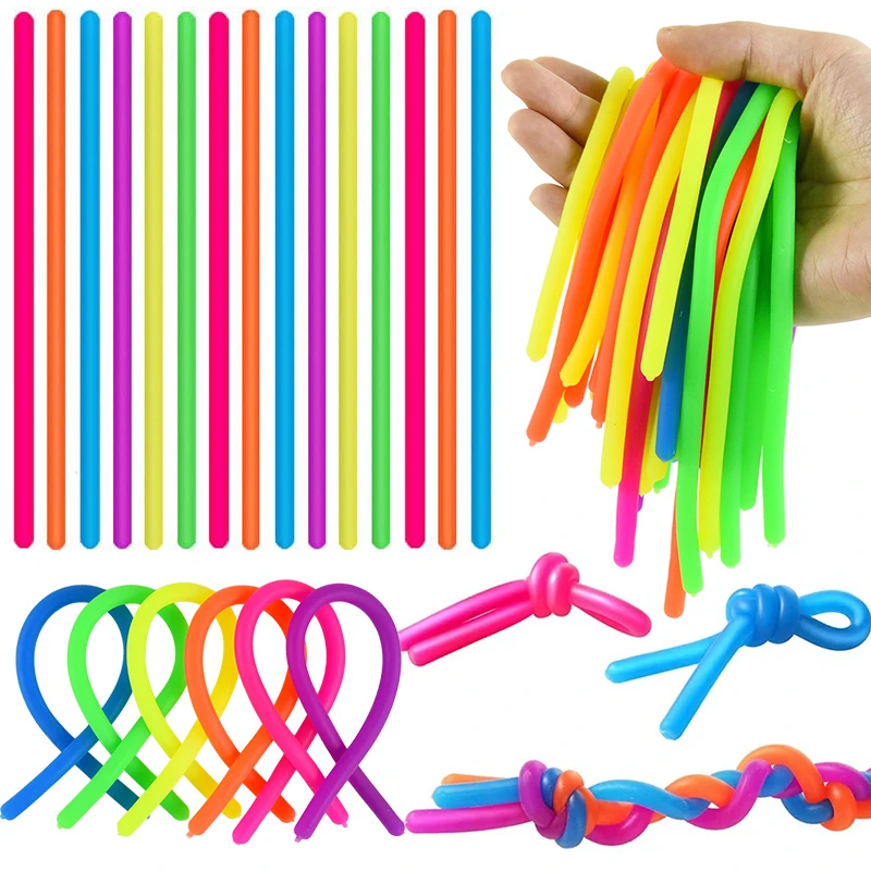 5/10pcs Super Sensory Stretchy Strings Stretch Noodles Sensory Toys For Autistic Children Stress Relief & Anxiety Toys For Kids