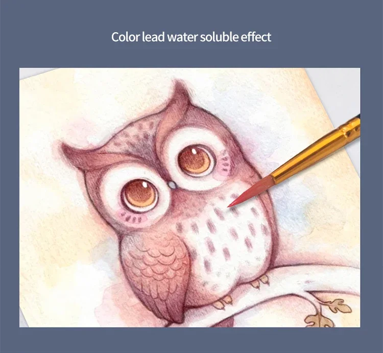 Professionelles Aquarellstift-Set 12/24/36/48/72/120 Farbige Wasserlösliche Zeichenstifte mit Feinem Pinsel Kunstbedarf – Detail 5