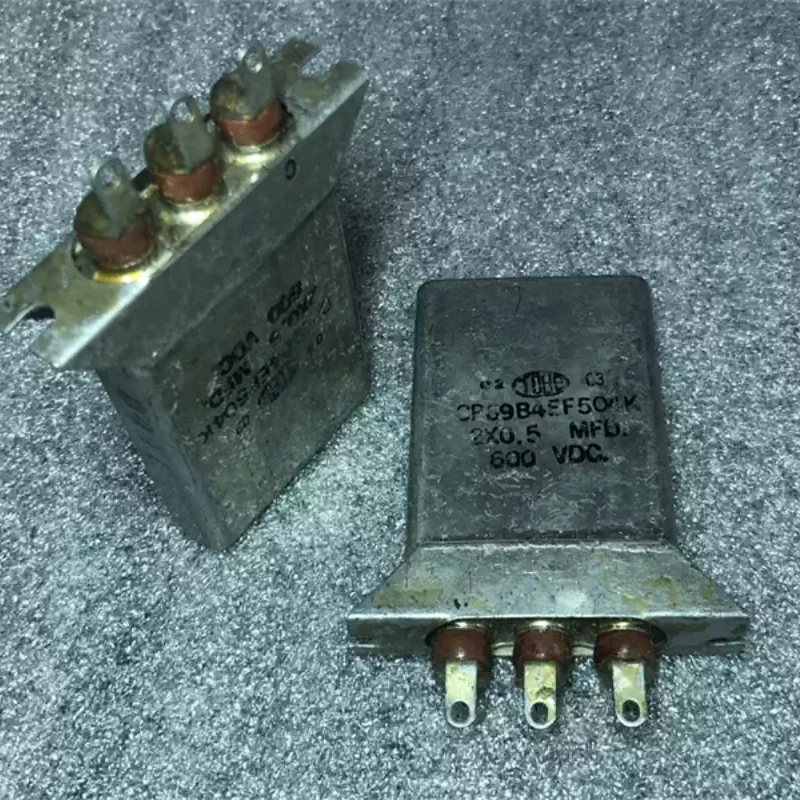 Antique American TOBE 2 × 0.5UF 600V generation 0.47UF copper shell double bile tank oil immersed capacitor