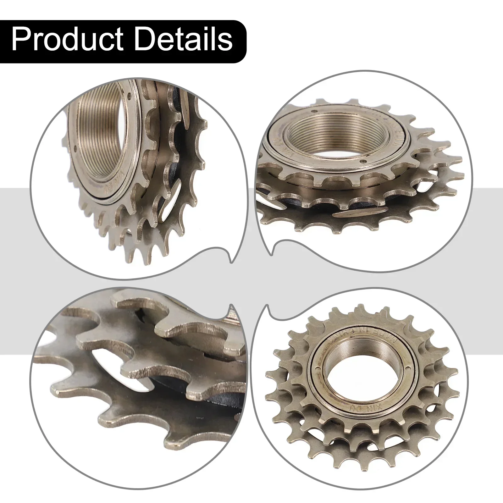 Bicycle Freewheel 3 Speed 16,19,22T Cassette Freewheel Bike Flywheel Folding Replacement Accessory Outdoor Cycling Component