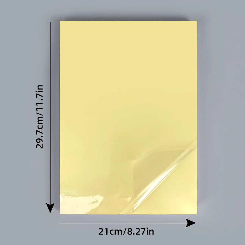 Pet High-Transparency A4 Transparent Printing Paper, 50 Sheets, Self-Adhesive, Suitable for Inkjet Printers, Compatible with Cricut, Quick-Drying, Vibrant Colors, Strong Adhesion, Waterproof, A4 (297 × 210 mm)