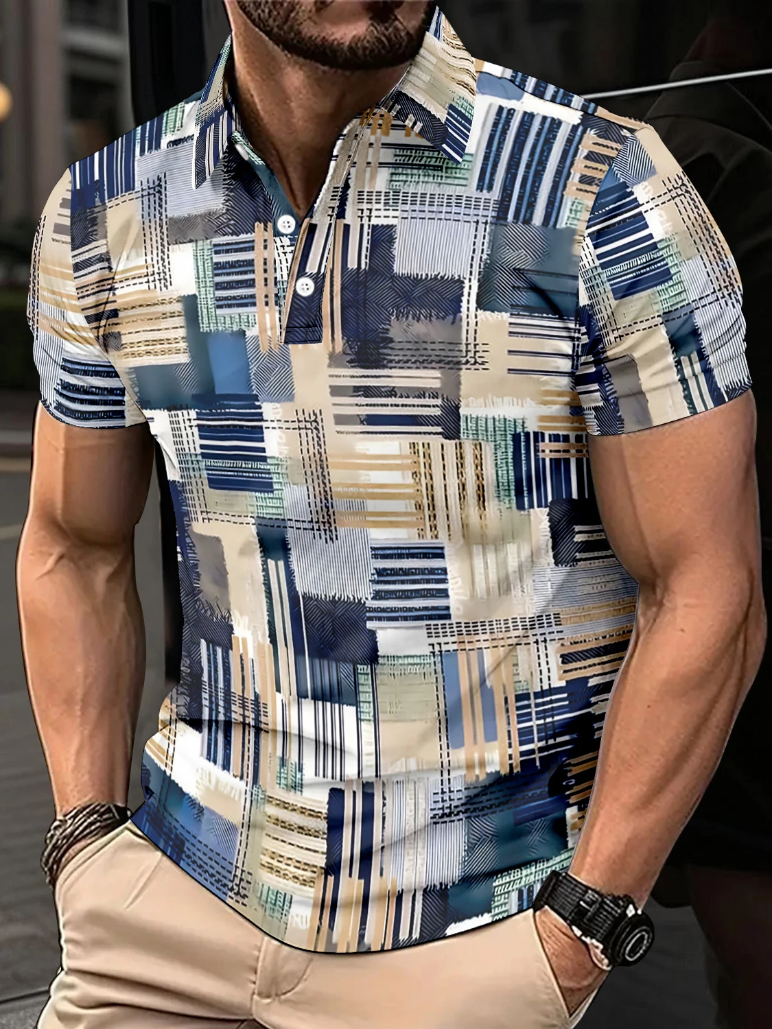 New Men's Short-Sleeved Polo for Summer Leisure, Outdoor Outings, Sports Parties Polo