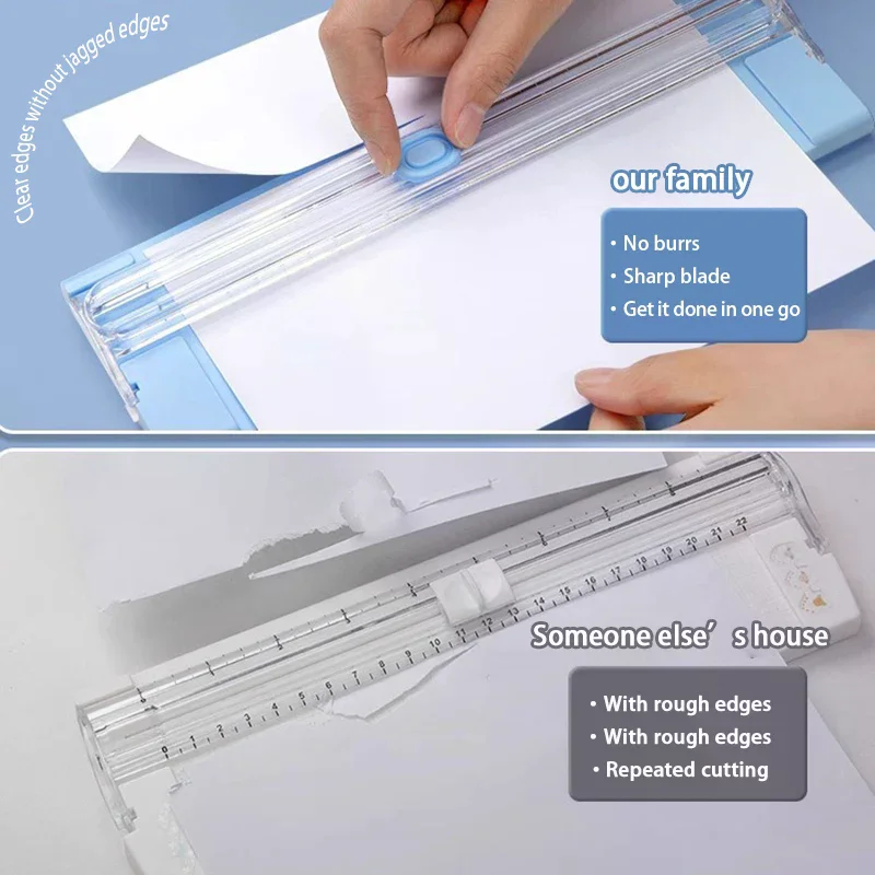 A4 Bidirectional Cutting Paper Cutter with Pull-out Ruler for Photo Trimmers Scrapbook Lightweight Cutting Mat Machine