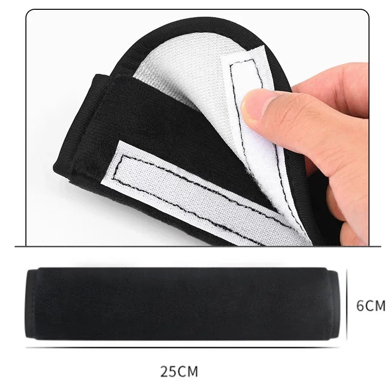 2Pcs  Car Interior Soft Plush Shoulder Pads Anti Strangulation Bumper Belt Comfortable Seat Belt Cover Car Accessories