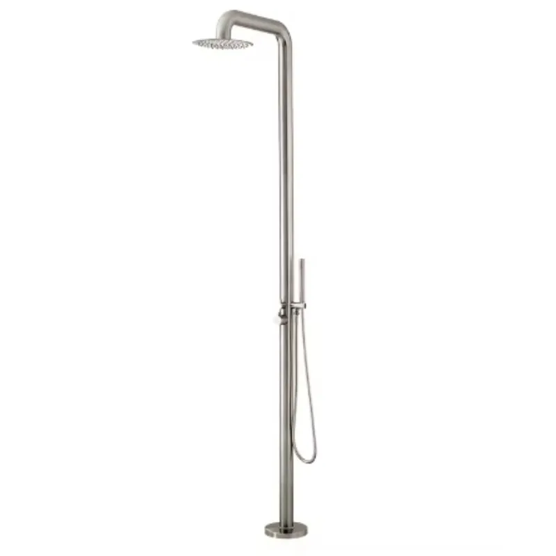 304 Stainless Steel Outdoor Pool Shower Mixer Faucet Rainfall Spray Head Commercial Residential Garden Beach Installation