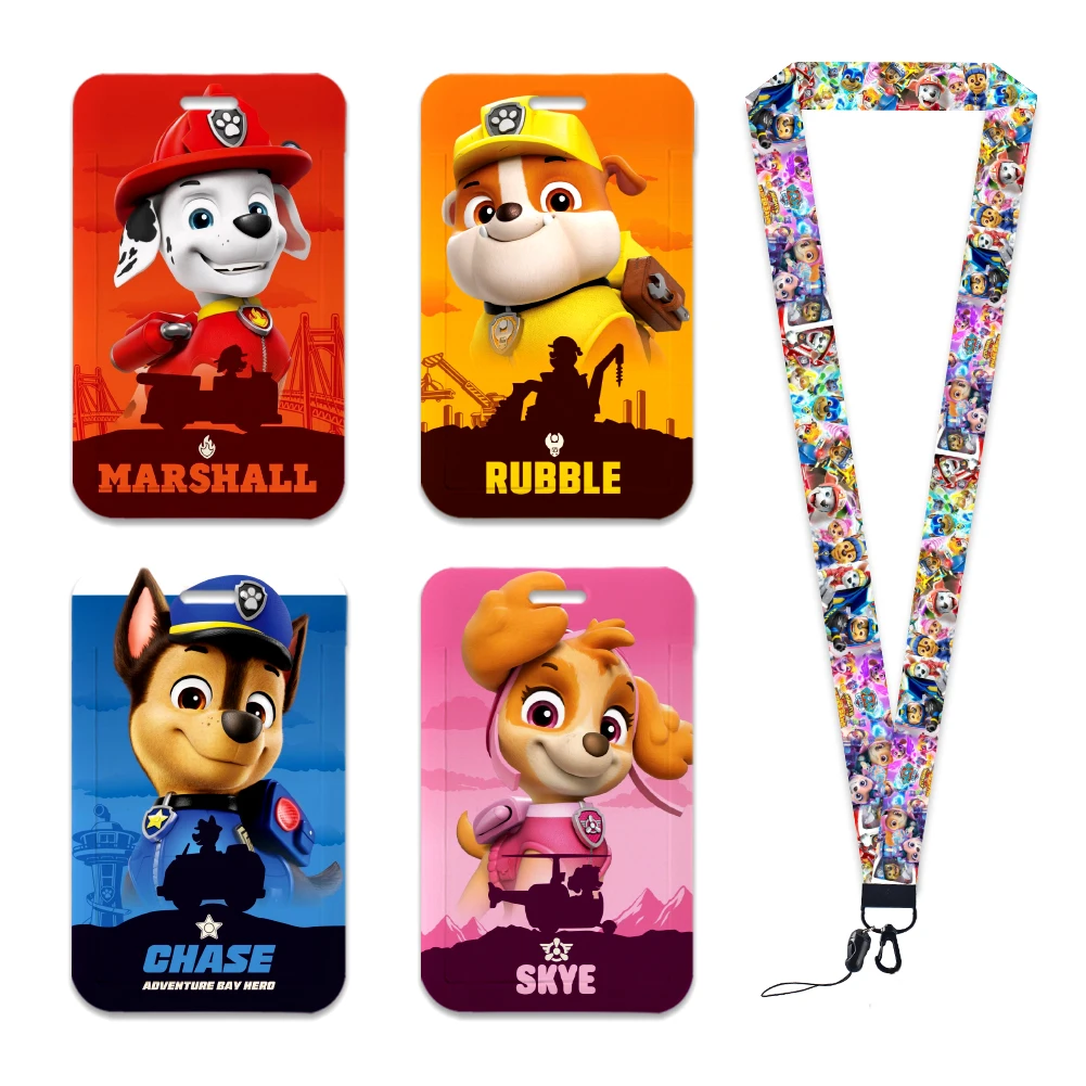 Cordini di vendita caldi PAW Patrol Chase porta carte d'identità porta porta carte di credito appeso corda porta Badge tracolla regalo biglietto da visita