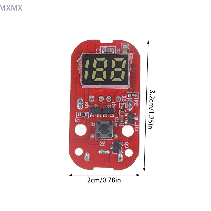 Placa de controlador PCB de pantalla de potencia 0-100, 2 uds., para linterna, luz de pesca, carga tipo C, piezas de reparación de faros DIY