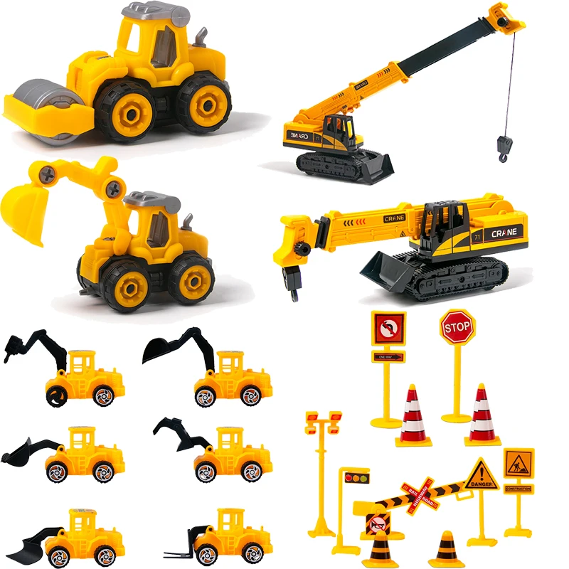 Construction Cake Toppers Construction Car Truck Excavator Cake Decorations Engineering Vehicle Birthday Party Favors Gifts