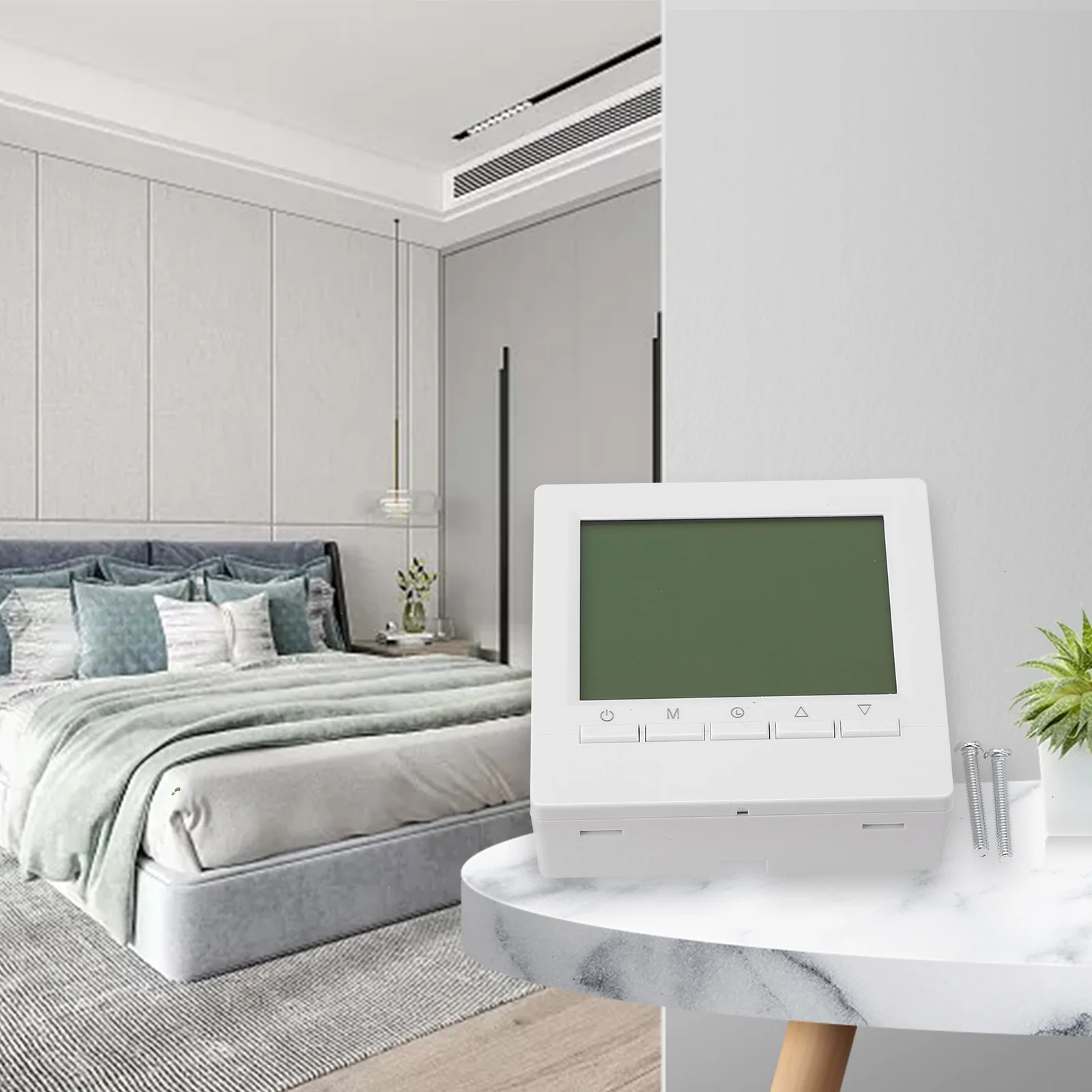 Digital LCD Thermostat for Underfloor Heating with Touch Screen Suitable for Electric Heating Systems with Load Less Than 16A