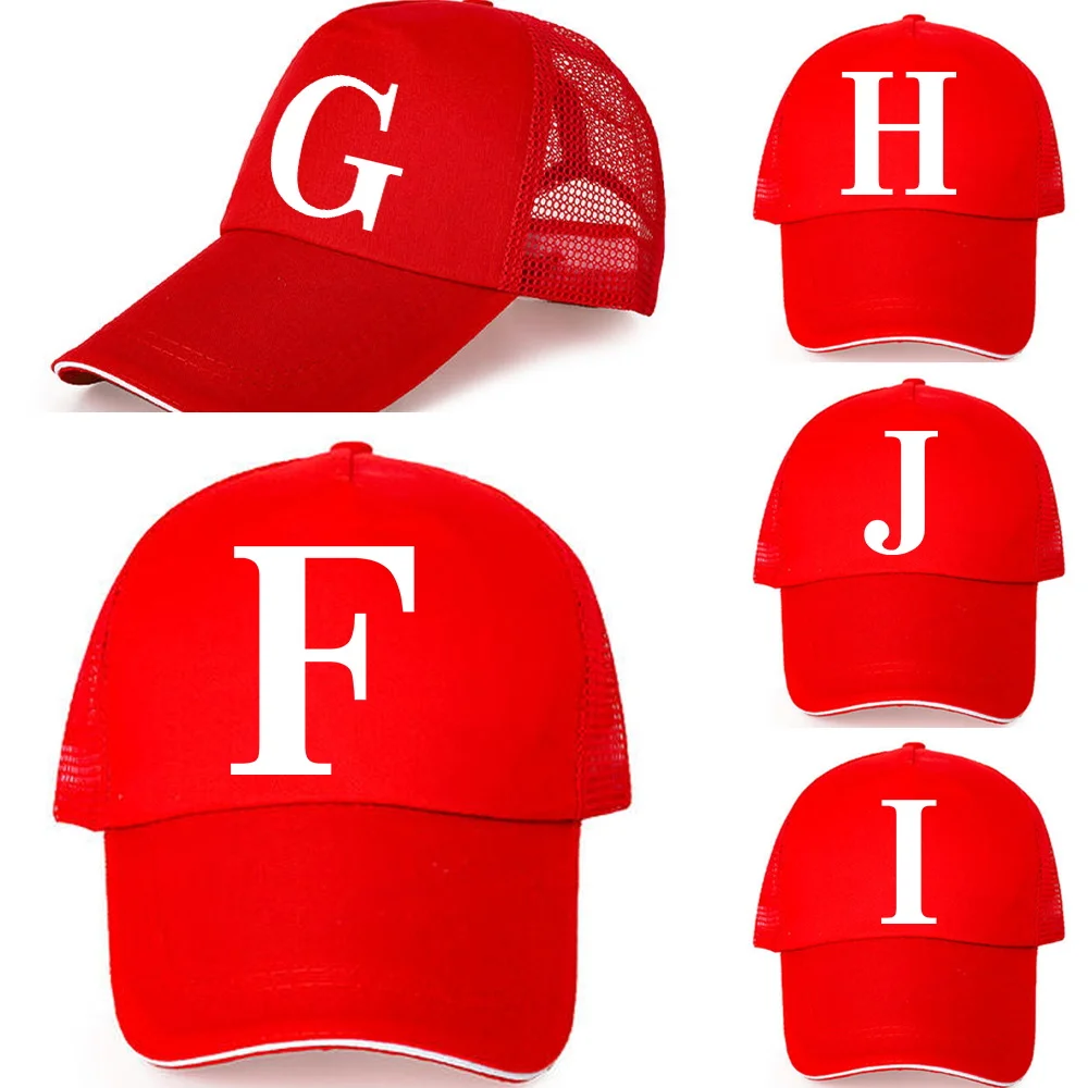 

Summer Sun Breathable Mesh Hats Outdoor Golf Fishing Hats for Men Quick Dry White Letter Print Women Men Adjustable Baseball Cap