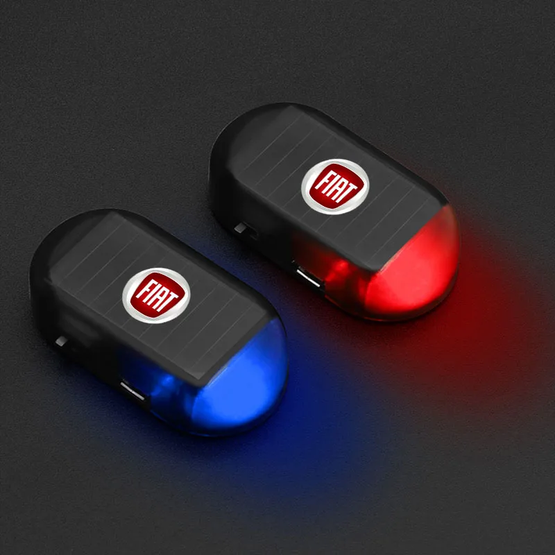 Fausse lumière de sécurité LED à énergie solaire, simulation de voiture, voyant d'avertissement pour Fiat Ducato 500 500L Panda Grande Punto Lancia Musa