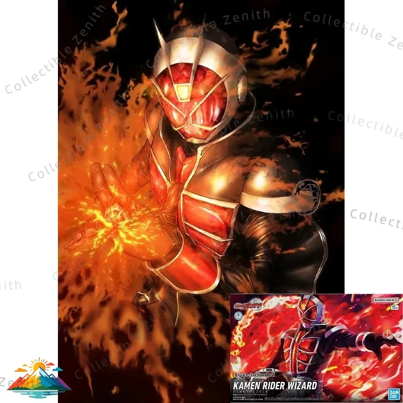 

【IN STOCK】Bandai Figure-rise Standard Kamen Rider Wizard Flame Style Collection Model Action Figure Boys Toys Gifts