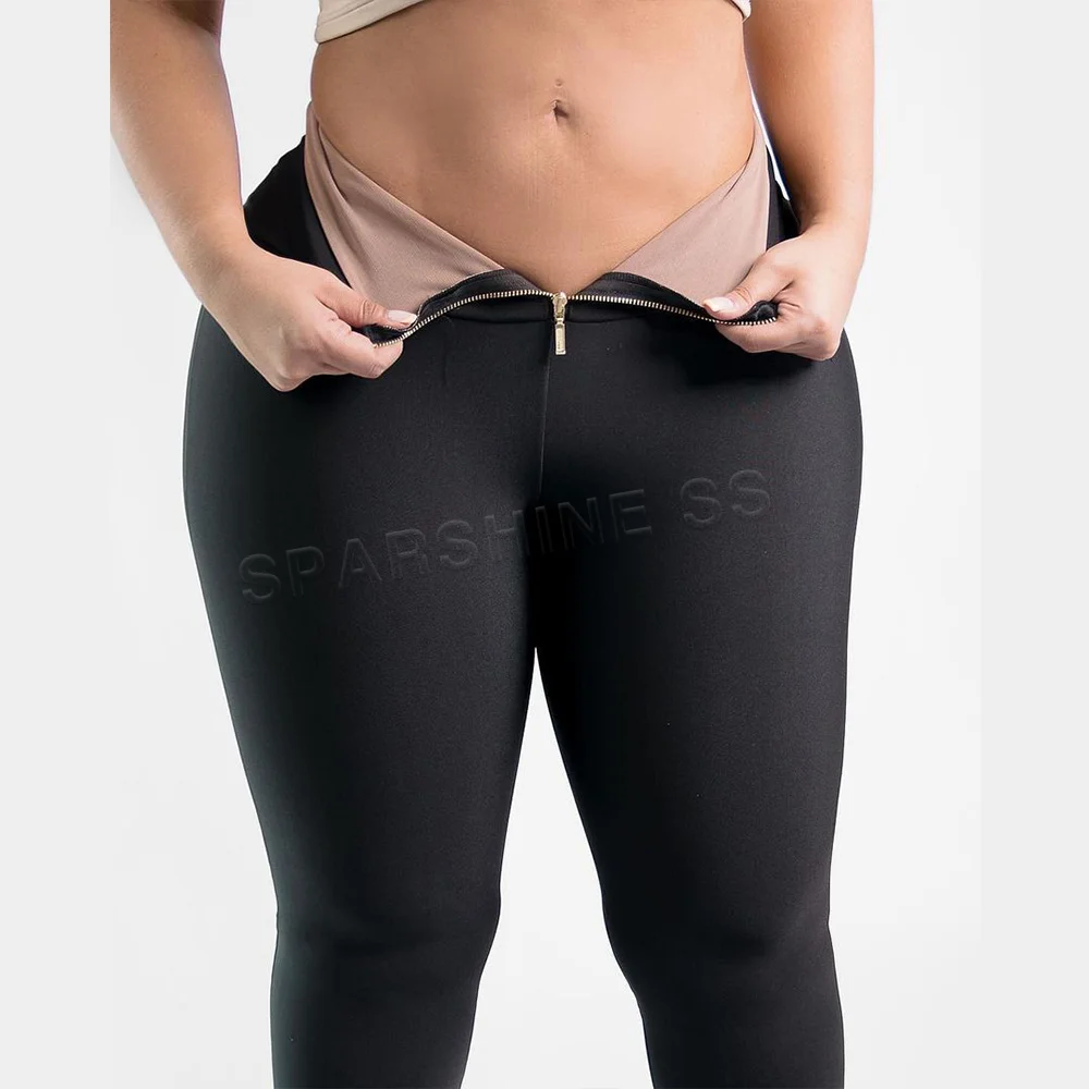 Women Seamless Everyday Wear Shaping Pants High Waisted Zipper Tummy Control Slimming Sport Body Shaper Workout Clothe