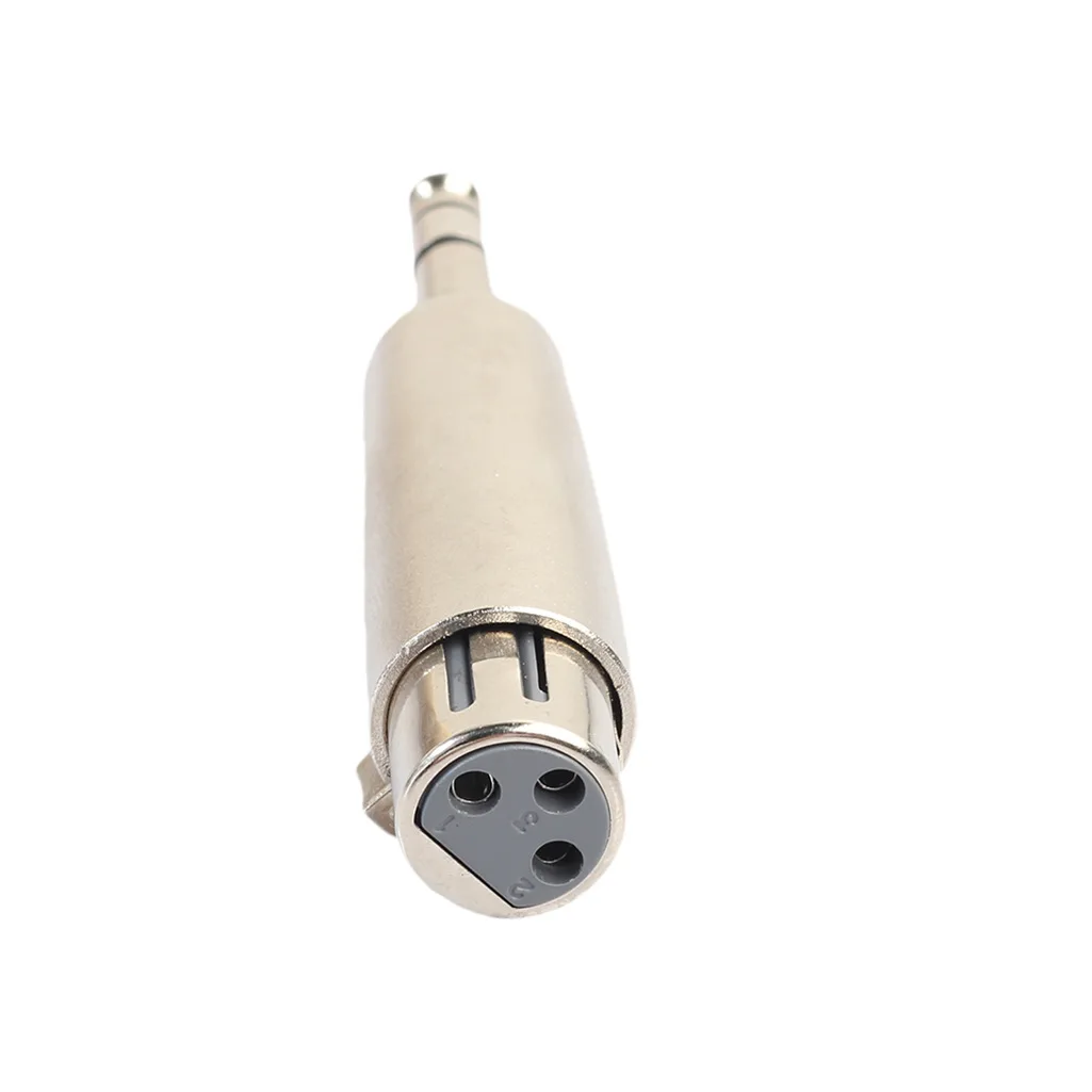 TRS 1/4 "6.35 مللي متر ذكر إلى XLR 3 دبوس أنثى محول الصوت ، الفضة