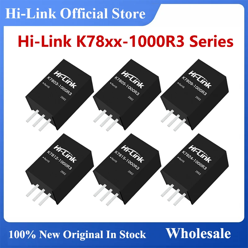 Hi-Link Новый преобразователь постоянного тока в постоянный K7805-1000R3 K7803-1000R3 K7812-1000R3 Вход 24 В 1 А Неизолированный модуль питания Фото №3