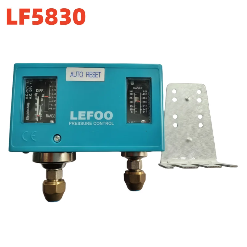 LEFOO 220V Refrigeration Pressure Swtich Pneumatic Protector for High Low Pressure controller