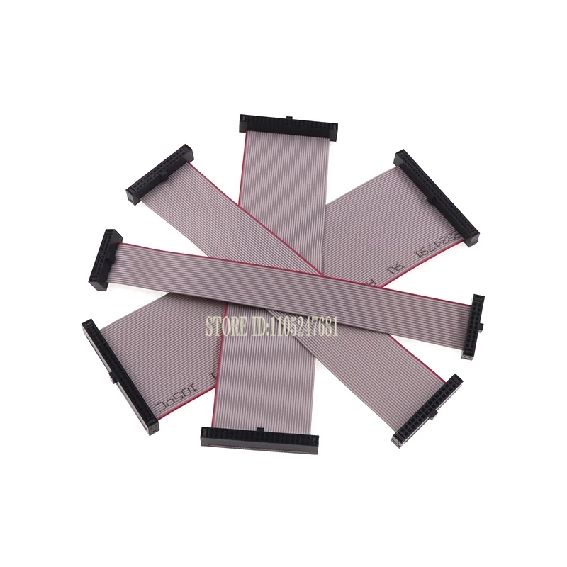 1Pcs 1.27mm Pitch FC-6/8/10/14/16/20/40/50Pin 30cm Gray Flat Ribbon Data Cable JTAG ISP Download Cable for DC3 IDC Box Header