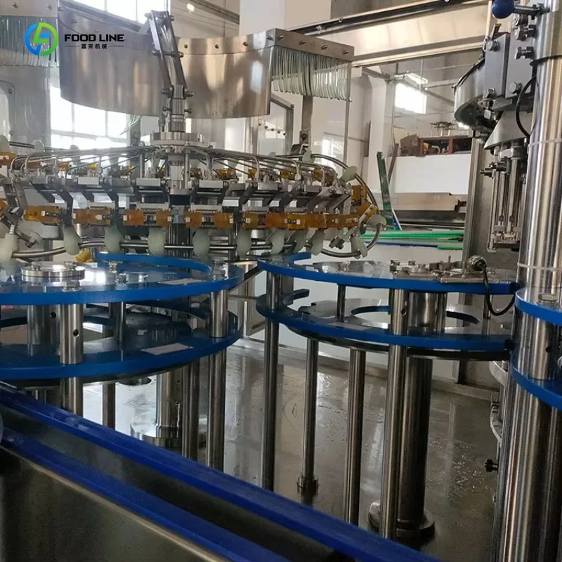Customized Bottle Juice Pure Water Beer Automatic PLC Control Filling Capping Production Line High Precision Gear Transmission
