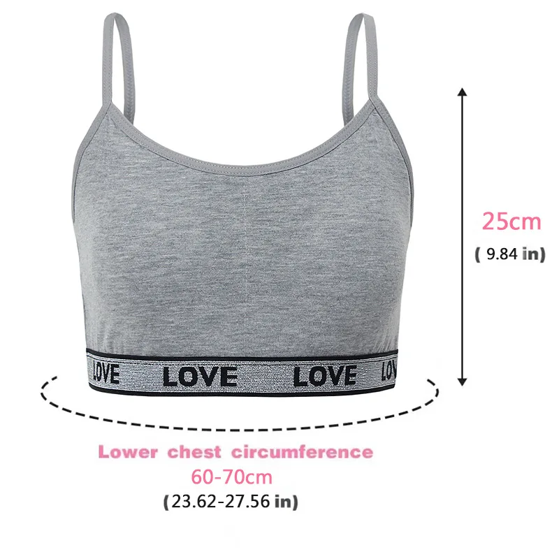 1/4PCS Children Innerwear Cotton Girls Bra Removable Sponge Cup