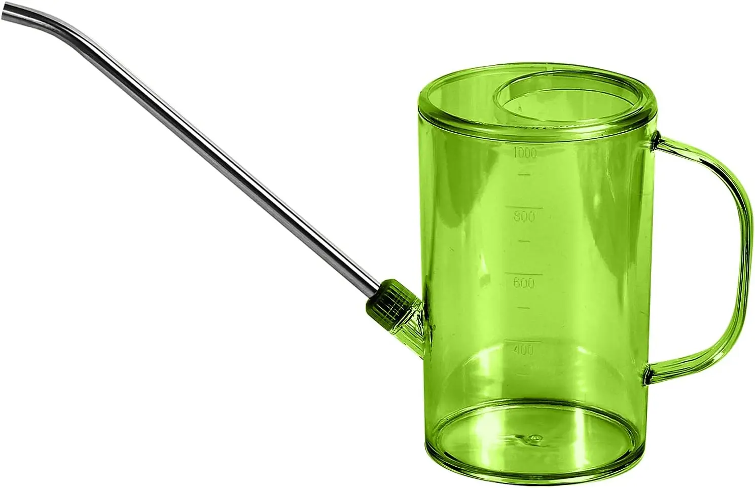 

1/4 Gallon Small Plastic Watering Can, 34 Oz Green Long Spout Water Can for Home Garden