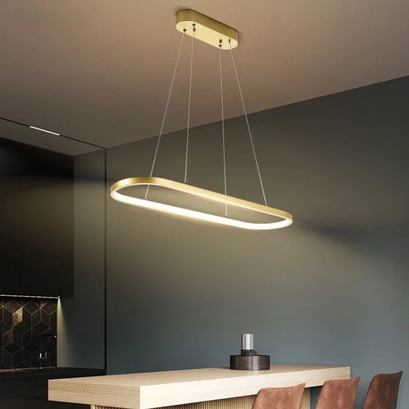 Moderno Minimalista LED Luz Pingente, Pendurado Lâmpada, Acrílico Redondo, Guirlanda de Gantung, Dapur