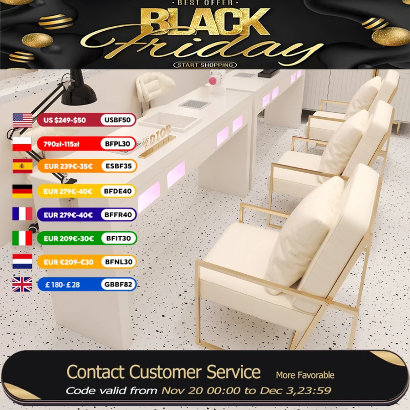 

White Design Professionals Nail Desk Dust Collector Art Aesthetic Modern Nail Table Light Luxury Nageltafel Manicure Furniture