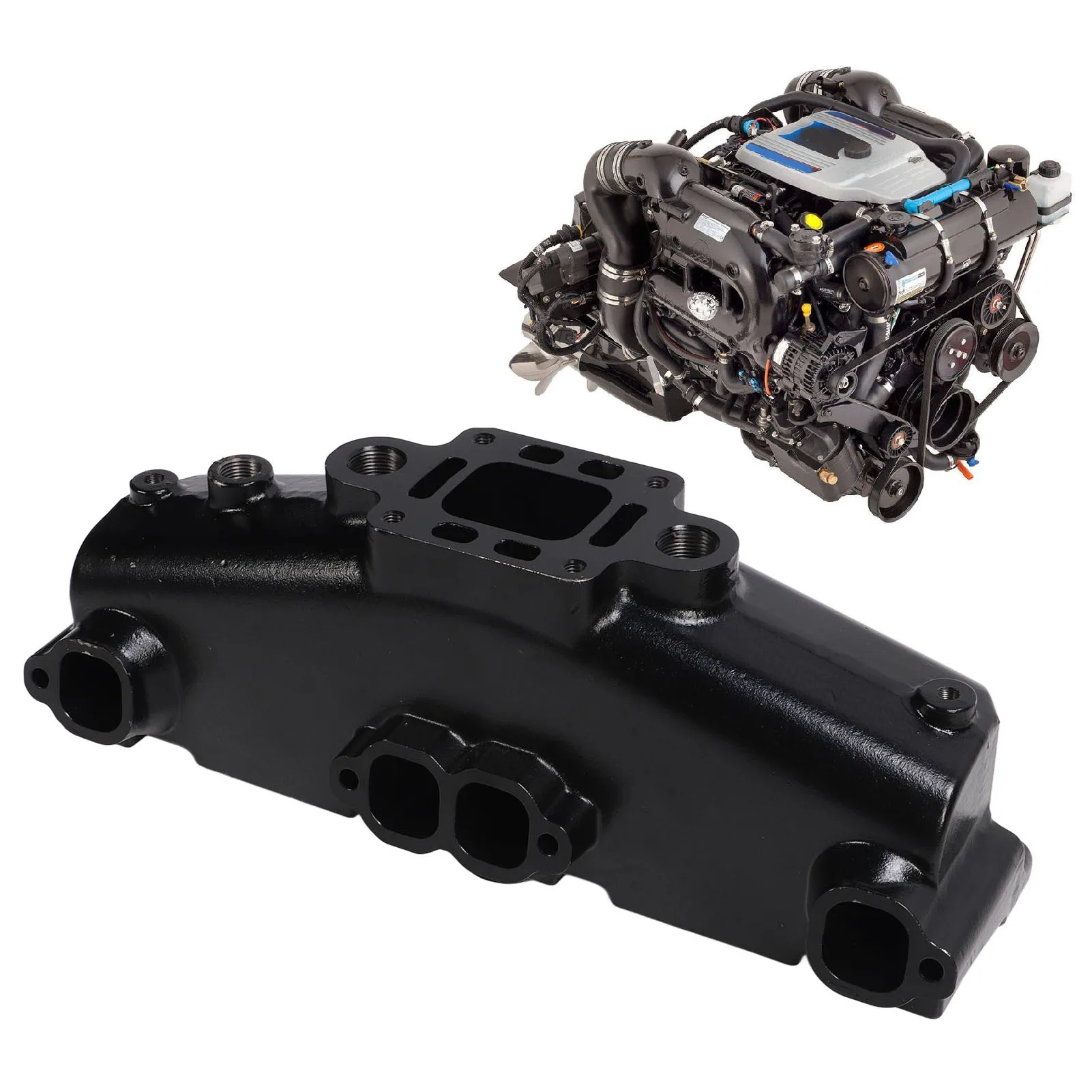 

Морской выпускной коллектор 87114, комплект сборки выпускного коллектора, замена для MerCruiser V8 5,0 л 5,7 л 1983-2003 гг.