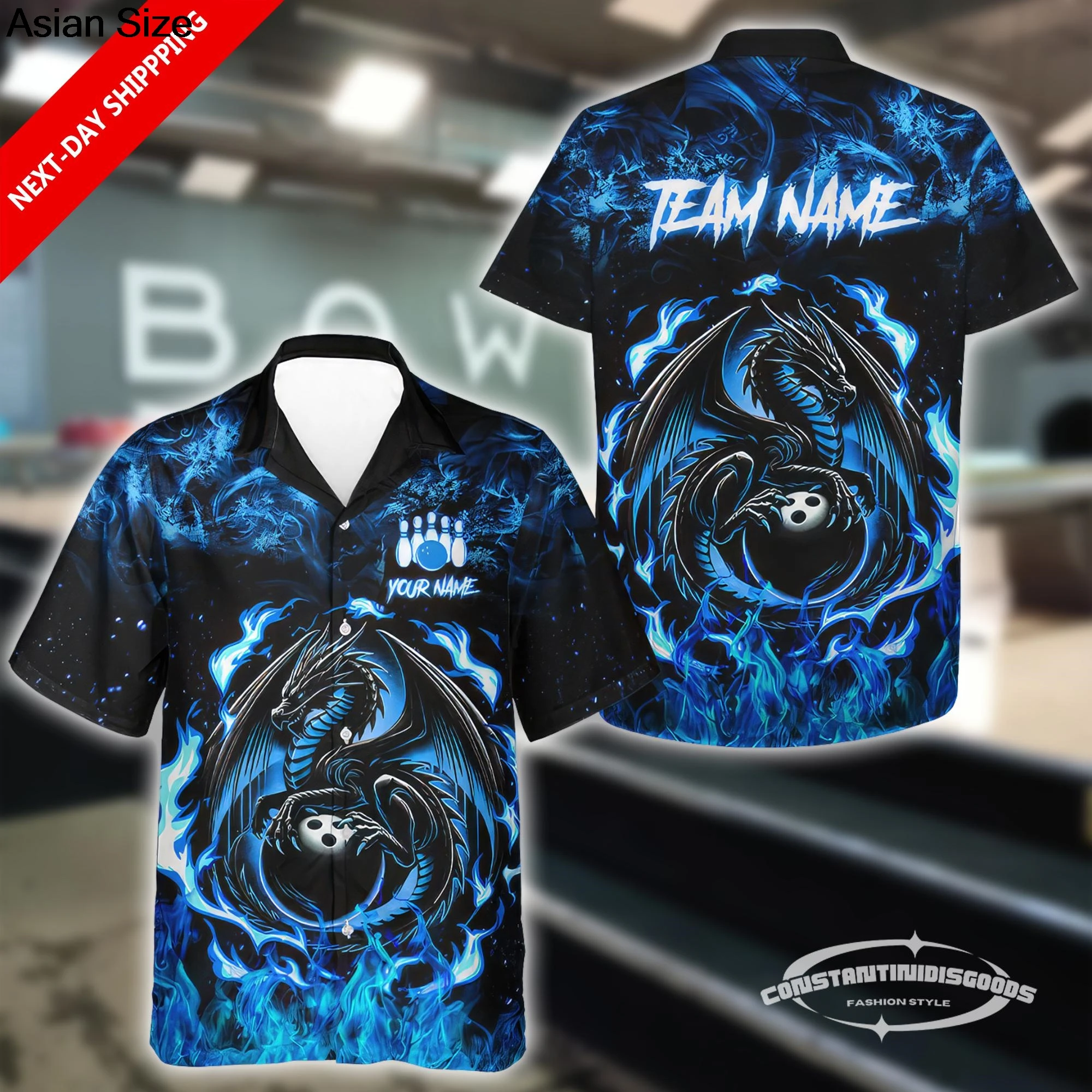 2025 Bowling Team Hawaiian Shirt For Men Fashion Ball Sport Club Jersey Casual Man Short Sleeve Lapel Blouse Button Tops