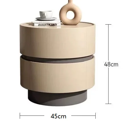 Modern minimalist bedside table design bedroom round bedside table