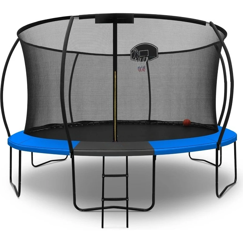 

Батут для улицы 8 футов, 10 футов, 12 футов, 14 футов для детей и взрослых — сверхпрочный батут для заднего двора, сертифицированный ASTM с безопасностью