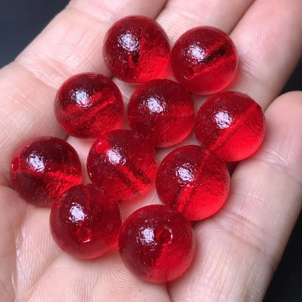 (10 pcs) Special hot sale Nepal return old-fashioned pulp ice transparent old glazed beads string accessories beads