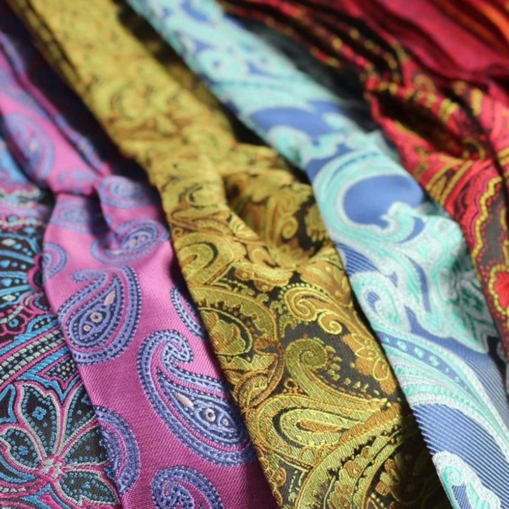 Men's Necktie Scarf Fashion British Vintage Suit Silk Scarf Shirt Neckline Tie Paisley Wedding Formal Cravat Ascot Scrunch Self