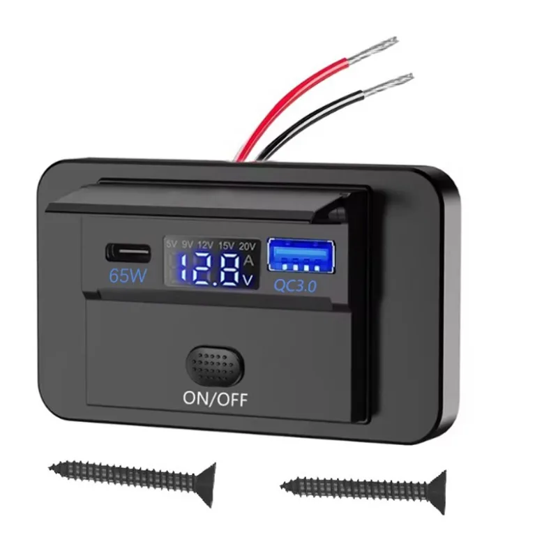 Compact Car Charger with Multi-Port Output, Space-Saving Mini Design for Vehicle Modification, Universal 12V/24V