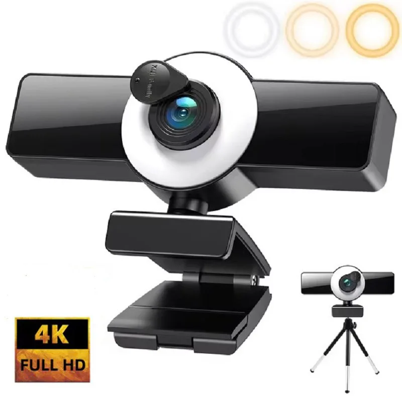 كاميرا ويب 8K Full HD 4K كاميرا ويب USB مع ميكروفون كاميرا ويب Autofocu لـ Youtube البث المباشر للكمبيوتر الشخصي والكمبيوتر المحمول