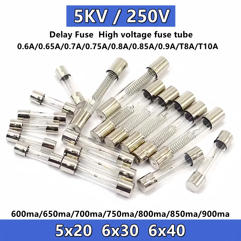 5KV 0.6 0.65 0.7 0.75 0.8A 0.85A 0.9A 900ma T8A 10A Microwave ovens high voltage fuse wire Universal Fuse Holder LG Midea Galanz