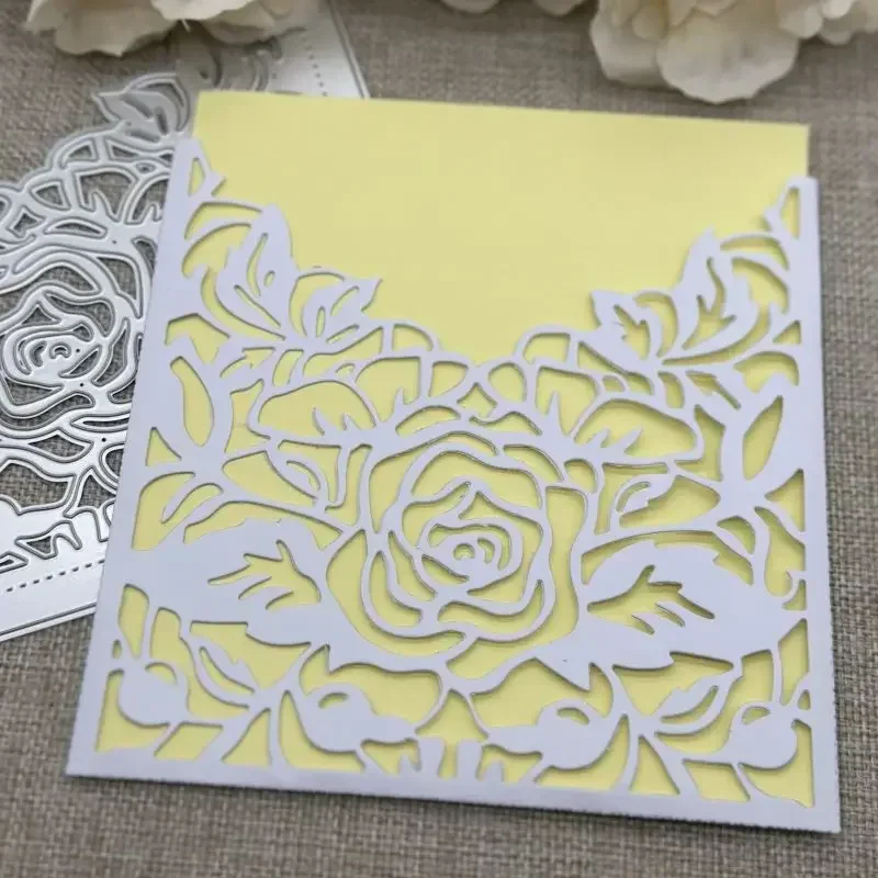 

Flower border frame Metal Cutting Dies Stencils Die Cut for DIY Scrapbooking Album Paper Card Embossing