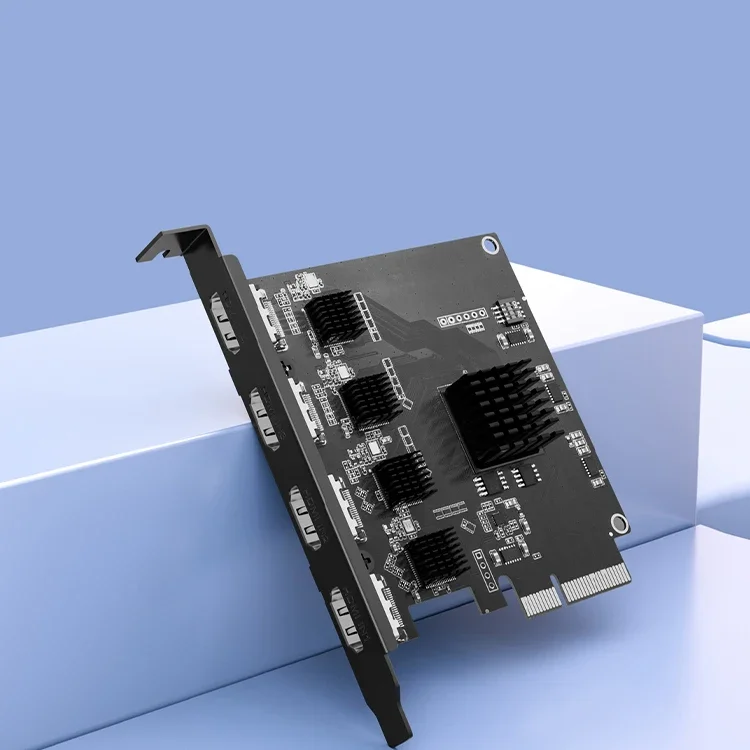 ACASIS livraison directe carte de Capture vidéo à 4 canaux pour jeu PCIe 1080p60 Vmix OBS Streaming