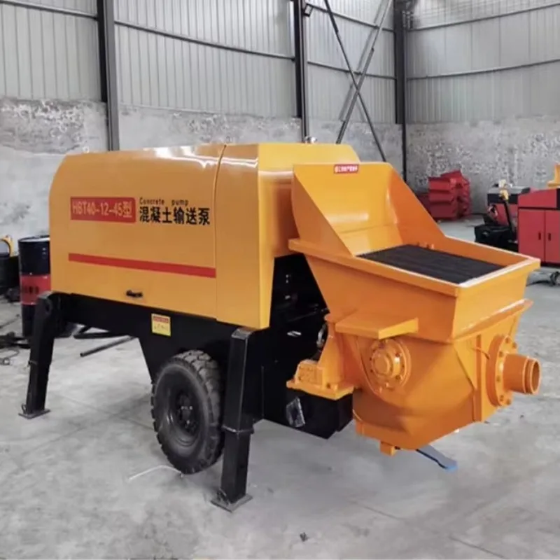 Customized High Efficiency Concrete Pump Machine Mobile Mini Trailer Concrete Pumps For Construction Concrete Transfer Work