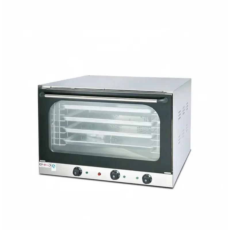 Electric Stainless Steel 8KW Steam Convection Oven with 4 Trays Pizza for Bakery & Restaurant Kitchens 1 Year Warranty