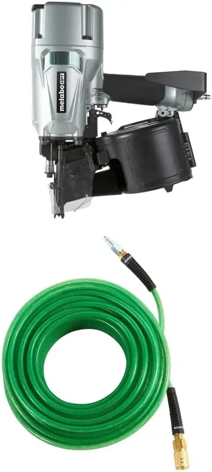 Metabo HPT Coil Framing Nailer (NV83A5) w/ 100' Air Hose (115156M)