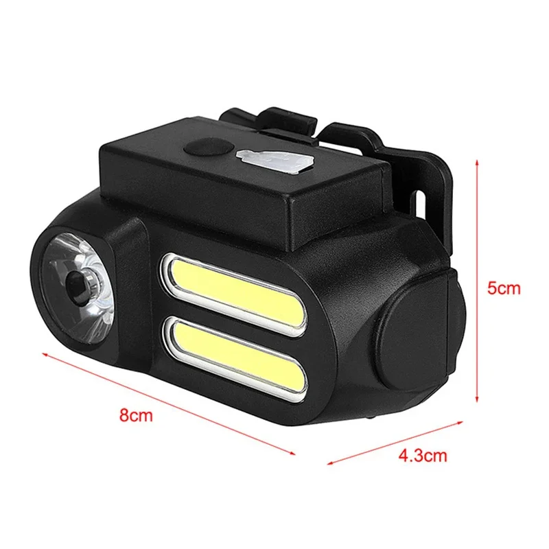 COB Led Headlamp USB Rechargeable Head Flashlight 18650 Battery Headlight Led Head Torch Camping Search Light Fishing Lantern